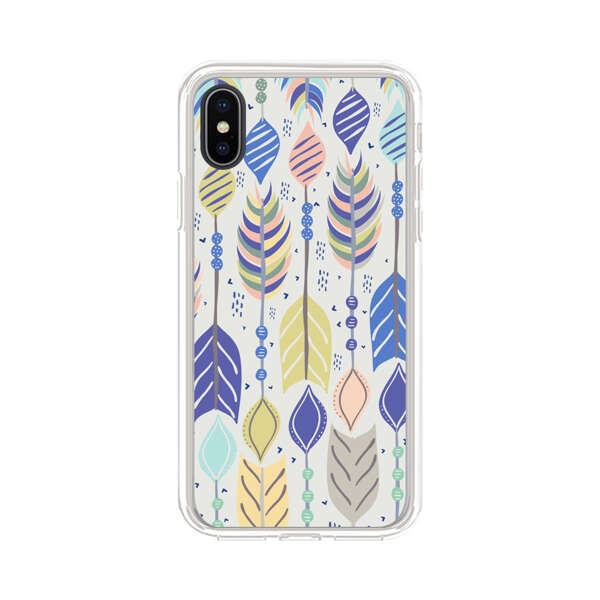 Colorful Feathers Pattern Pastel iPhone X/XS Case