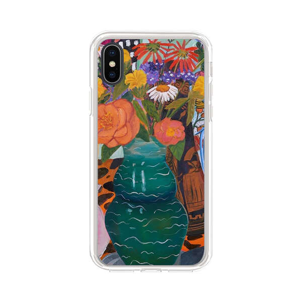 Colorful Still Life with Flower Vases and Shell iPhone X/XS Case