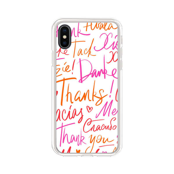 Colorful Thank You Multilingual Pattern iPhone X/XS Case