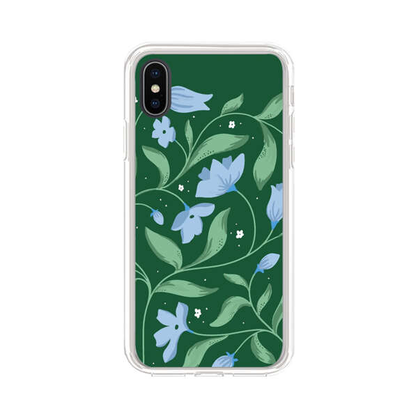 Delicate Blue Floral Illustration iPhone X/XS Case