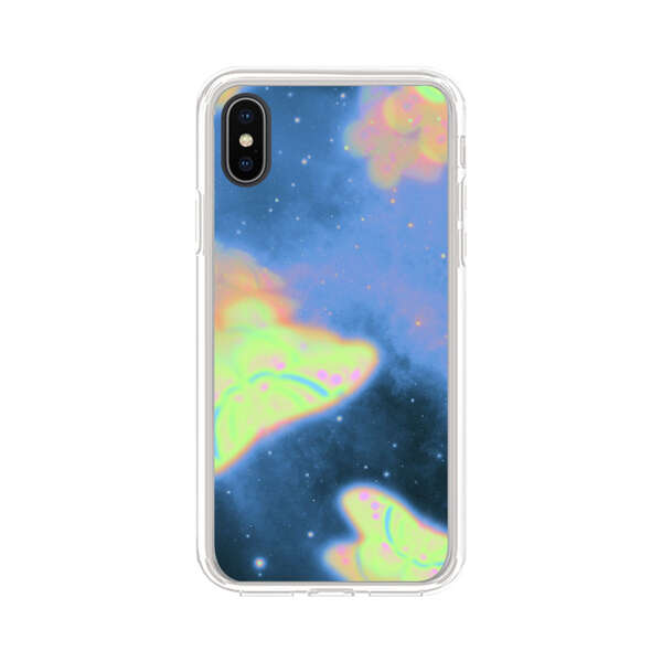 Dreamy Glowing Cosmic Butterflies iPhone X/XS Case