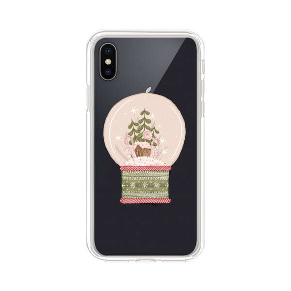 Holiday Snow Globe with Gingerbread House iPhone X/XS Case
