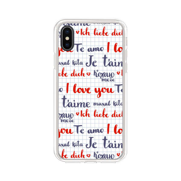 Love Message Multilingual Pattern iPhone X/XS Case