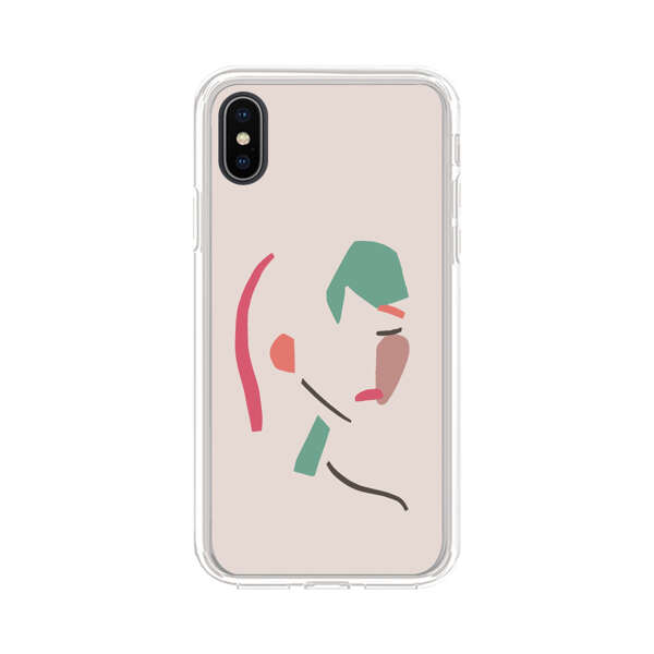Minimalist Abstract Line Art Woman Face iPhone X/XS Case