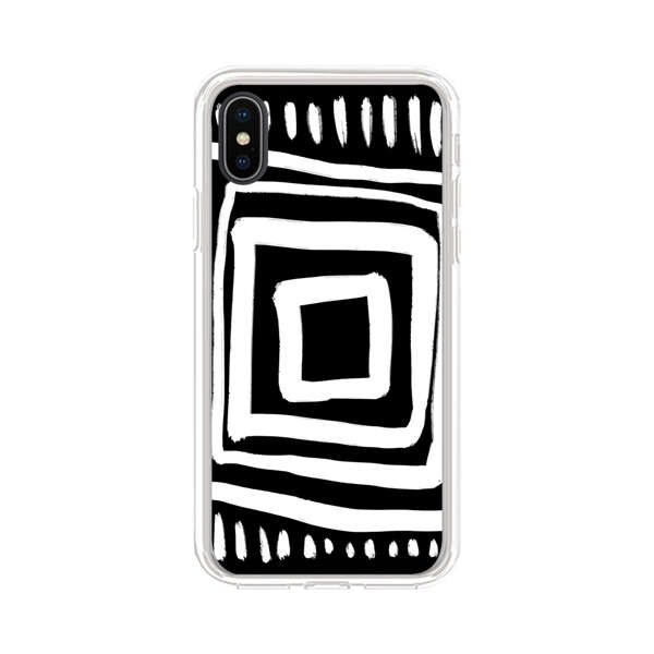 Minimalist Geometric Black and White Design iPhone X/XS Case