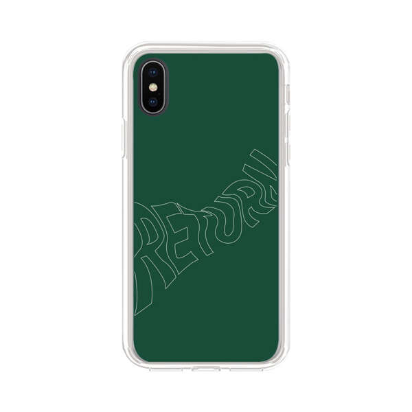 Minimalist Green Wavy Return Text iPhone X/XS Case