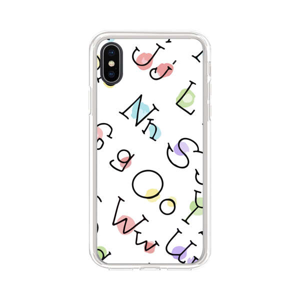Playful Alphabet Pattern with Colorful Letters iPhone X/XS Case