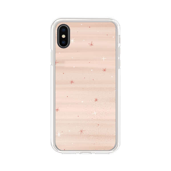 Soft Pink Background with Delicate Stars iPhone X/XS Case