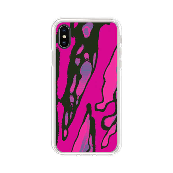 Vibrant Abstract Magenta Black Pattern iPhone X/XS Case