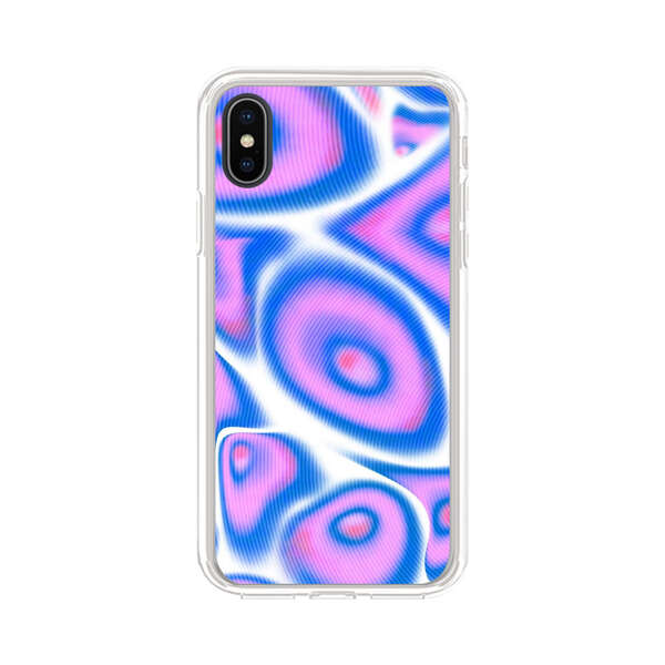 Vibrant Abstract Pink and Blue Swirl Pattern iPhone X/XS Case