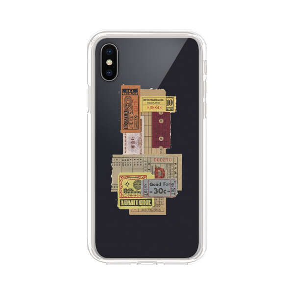 Vintage Admission and Raffle Tickets Collage iPhone X/XS Case