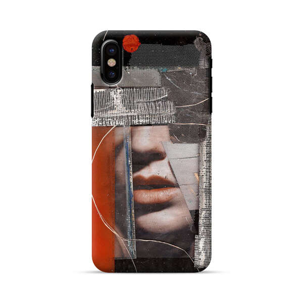 Abstract Collage Close Up Face iPhone X/XS Hard Case