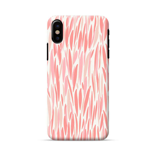 Abstract Coral Wavy Lines Pattern iPhone X/XS Hard Case