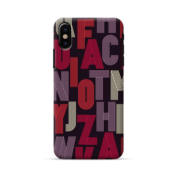 Abstract Letters Pattern iPhone X/XS Hard Case