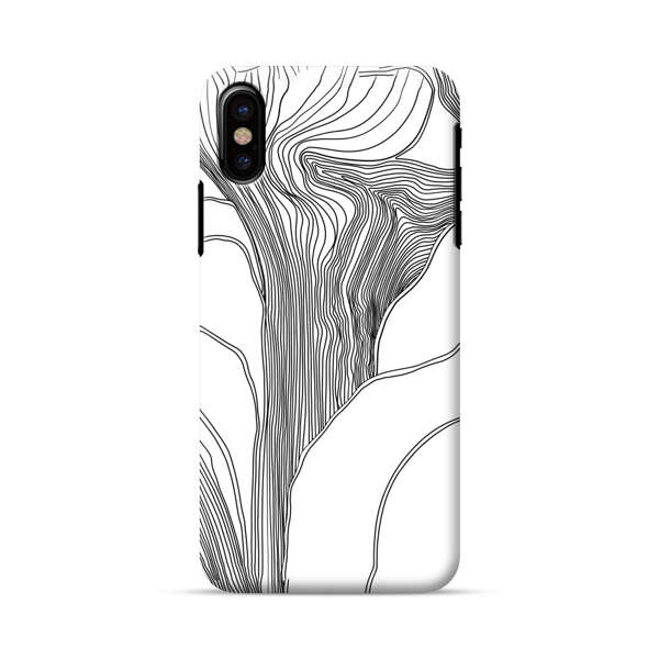 Abstract Line Art Design iPhone X/XS Hard Case