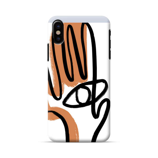 Abstract Minimalist Hand with Eye iPhone X/XS Hard Case