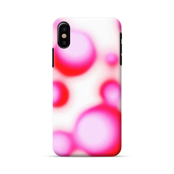 Abstract Pink and Red Blurry Circles iPhone X/XS Hard Case