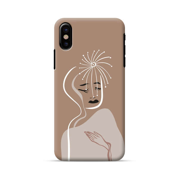 Artistic Abstract Portrait with Serene Face iPhone X/XS Hard Case