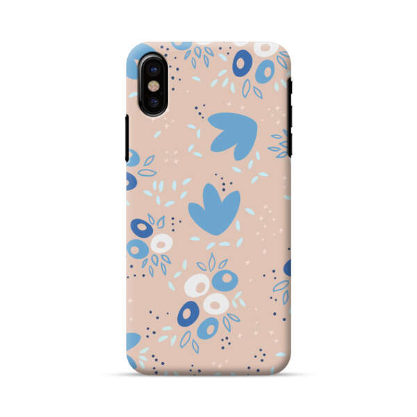 Blue Floral Pattern iPhone X/XS Hard Case