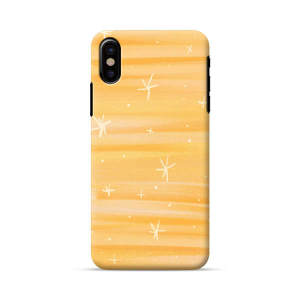 Bright Orange Star Pattern iPhone X/XS Hard Case
