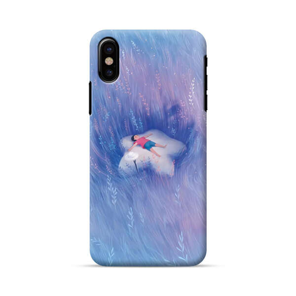 Child Relaxing in Dreamy Field iPhone X/XS Hard Case