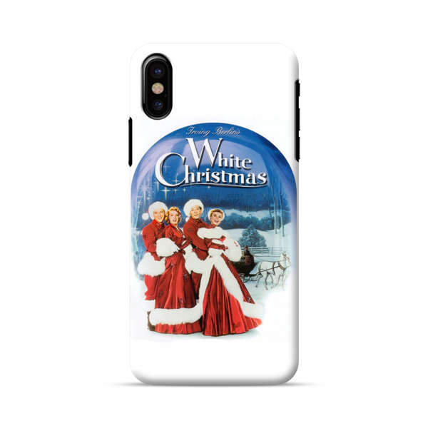 Classic White Christmas Scene iPhone X/XS Hard Case