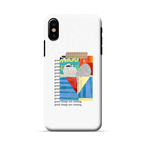 Colorful Abstract Collage with Geometric Shapes iPhone X/XS Hard Case