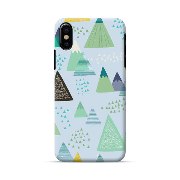 Colorful Abstract Mountain Pattern iPhone X/XS Hard Case