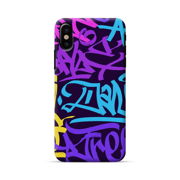 Colorful Graffiti Pattern iPhone X/XS Hard Case