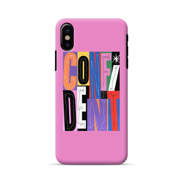 Confident Bold Colorful Typography iPhone X/XS Hard Case