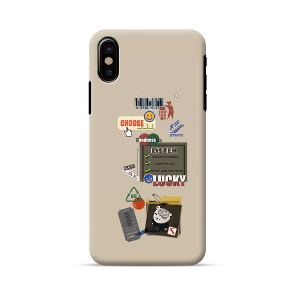 Creative Collage of Motivational Elements iPhone X/XS Hard Case