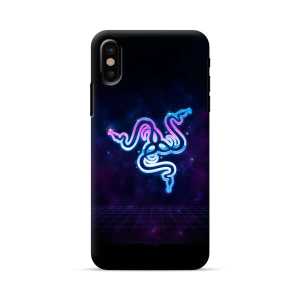 Glowing Neon Triple Snake iPhone X/XS Hard Case