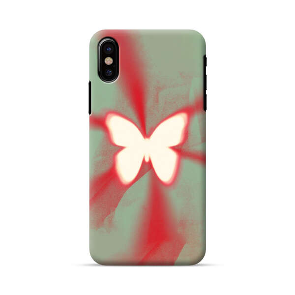 Glowing White Butterfly Abstract Radiant Design iPhone X/XS Hard Case