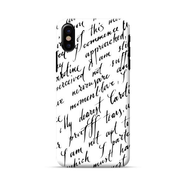 Handwritten Calligraphy iPhone X/XS Hard Case