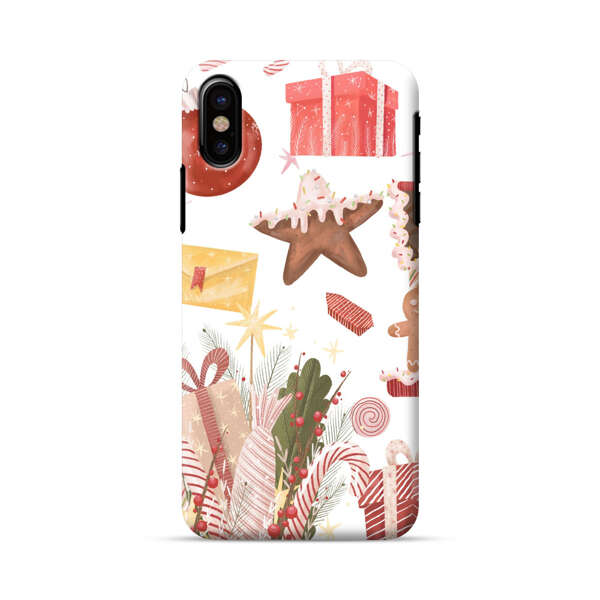 Holiday Gingerbread Candy Cane Gifts iPhone X/XS Hard Case