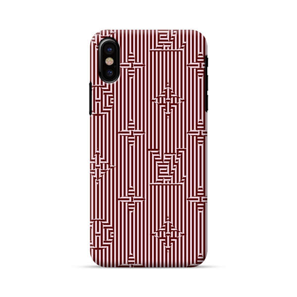 Intricate Geometric Striped Pattern iPhone X/XS Hard Case
