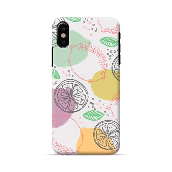 Lemon Colorful Abstract Pattern iPhone X/XS Hard Case