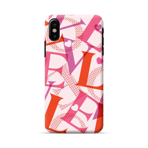 Love Colorful Letters Pattern iPhone X/XS Hard Case