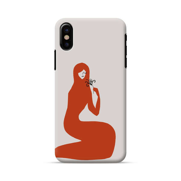 Minimalist Abstract Woman Silhouette iPhone X/XS Hard Case