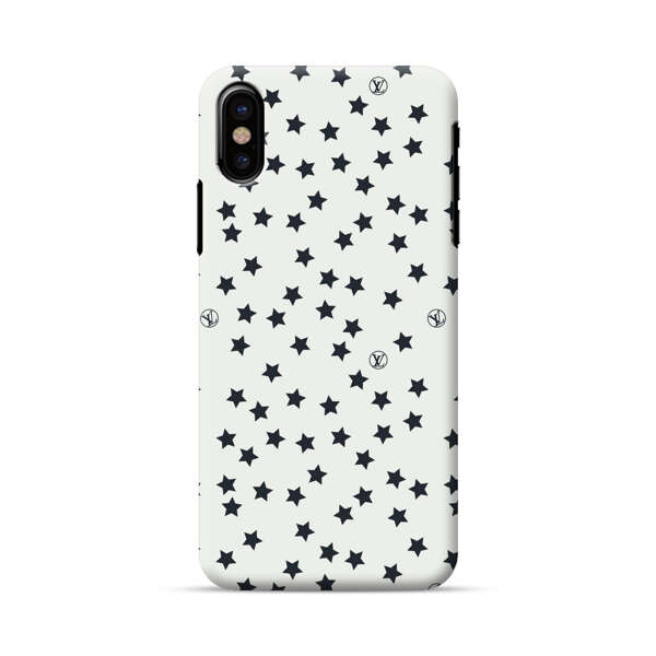 Minimalist Black Stars Pattern iPhone X/XS Hard Case