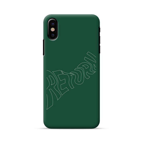 Minimalist Green Wavy Return Text iPhone X/XS Hard Case