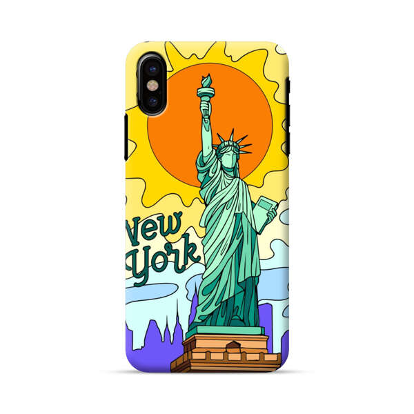 Statue of Liberty New York Artistic Sun iPhone X/XS Hard Case