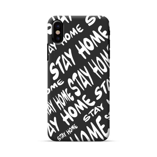 Stay Home Pattern iPhone X/XS Hard Case
