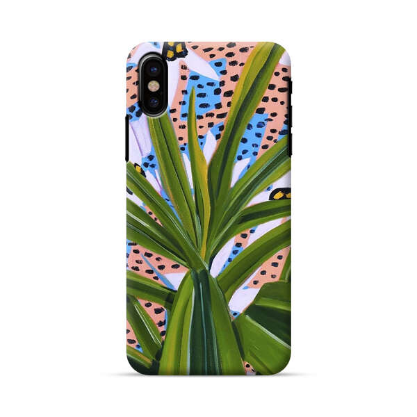 Tropical Leaves Abstract Pattern iPhone X/XS Hard Case