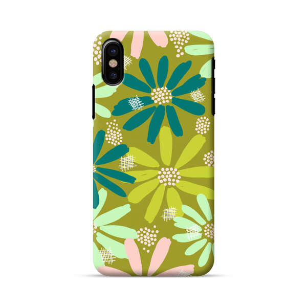 Vibrant Floral Daisy Pattern iPhone X/XS Hard Case