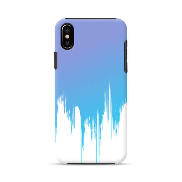 Abstract Blue and Purple Dripping Paint iPhone X/XS Impact Case