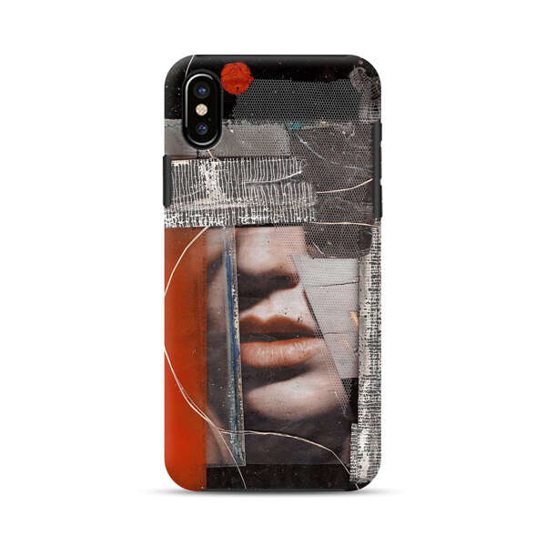 Abstract Collage Close Up Face iPhone X/XS Impact Case