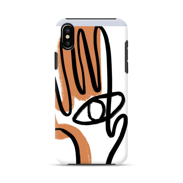 Abstract Minimalist Hand with Eye iPhone X/XS Impact Case