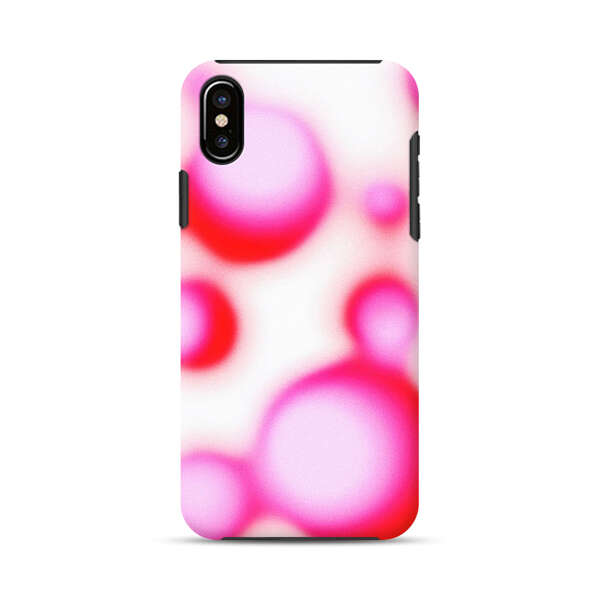 Abstract Pink and Red Blurry Circles iPhone X/XS Impact Case
