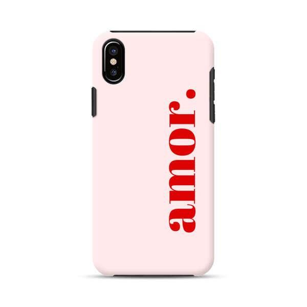 Amor Love Bold Red Text iPhone X/XS Impact Case